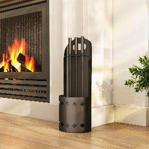 Aosom Promo 12% sur lensemble de cheminée 4 pièces Outsunny en métal noir 3662970291627