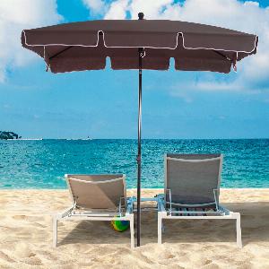 42 sparen Knickbarer Outsunny Sonnenschirm mit UVSchutz in BraunSchwarz