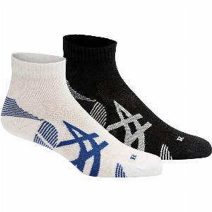 Enjoy 18 Discount on Asics Cushion Pack of 2 Black and White Socks Size S
