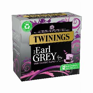 Twinings Earl Grey Tea  4 x 80 Tea Bags  All Natural Ingredients  Fragrant Earl Grey Black Tea  Lemon  Bergamot Tea  Biodegradable Tea Bag