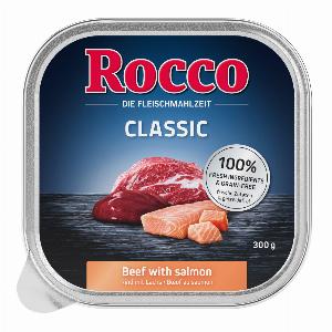 9x300g Rocco Classic bœuf et saumon  Pâtée canine 15  à 1189 