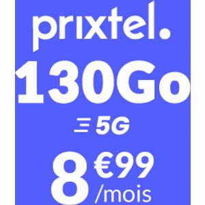 Forfait mobile 130 Go Prixtel  désormais à 899  10  de remise