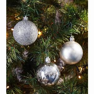 10 silberne Christbaumkugeln im Angebot Früher 375  jetzt nur 338   10  Rabatt