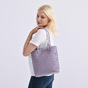 Classic Structured Tote Bag  Purple
