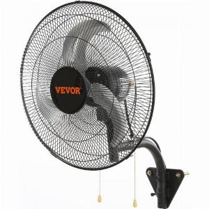 VEVOR Wall Mount Fan 18 Inch 3speed High Velocity Max 4000 CFM Oscillating Industrial Wall Fan Commercial or Residential for Warehouse Greenhouse Workshop Patio Basement Black ETL Listed
