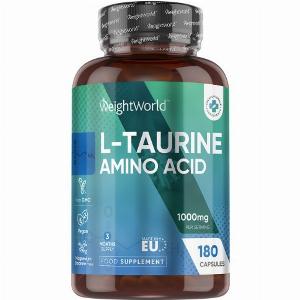 WeightWorld 27% Off LTaurine 1000mg 180 Capsules for Hydration and Electrolytes