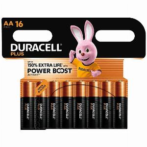Batterie stilo aa duracell plus powerboost 16 pz