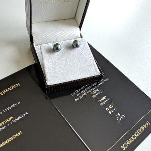 Ohrstecker aus 585 Weißgold mit 2 TahitiPerlen jetzt nur 349 
