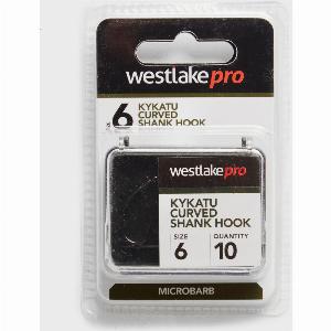 Westlake Curved Shank MicroBarbed Size 6 Black Black