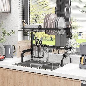 Profitez de 28 de réduction sur légouttoir HOMCOM noir modulable 2 niveaux