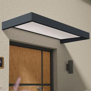 71 x 31 Palram Canopia Sophia 2150 Grey Door Canopy  White Opal 215m x 095m