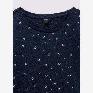 Upim Tshirt In Puro Cotone A Manica Corta Donna Blu navy Taglia M