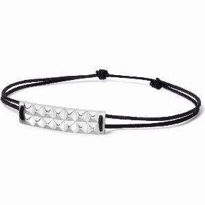 5g BuffTop Pyramid Guilloche Cord Bracelet