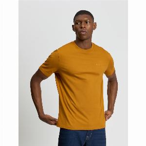 Embroidered Logo Tee Antique Gold