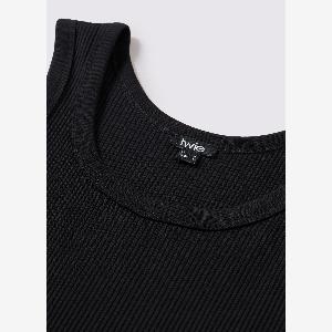 Upim Canotta In Costina Di Puro Cotone Donna Nero Taglia S