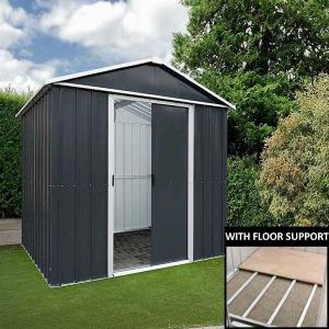 Yardmaster Castleton 65AEYZ Metal Shed with Floor Support Frame 186 x 125m