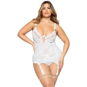 Seven til Midnight Ensemble avec Culotte et Jarretelles Amovibles Couleur Menthe Grande Taille