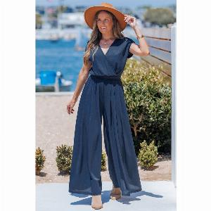 Réduction de 63 sur une combinaison bleue à manches courtes ajustée