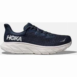 HOKA Mens Arahi 7 Road Running Shoes in Outer SpaceWhite Size 135