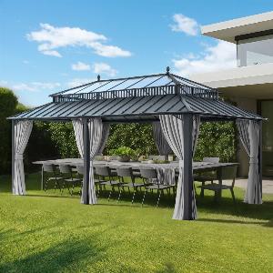 Get 10 Off SUNJOY Kingston 12x20 Gazebo with Netting  Steel Roof