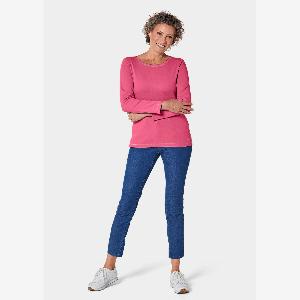 Basic TShirt aus reiner Baumwolle  pink  Gr 20 von Goldner Fashion
