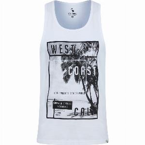 Vests WC Cali Motif Print Cotton Vest Top in Optic White  South Shore  S  Tokyo Laundry