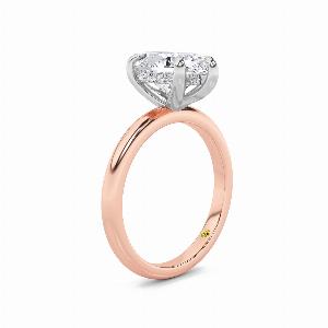 Fez Lab Grown Hidden Halo Marquise Shape Diamond Engagement RIng  18K Rose Gold 1 110 ct tw