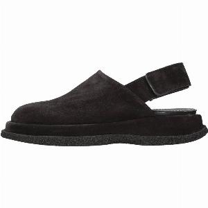 Mules in camoscio e pelle