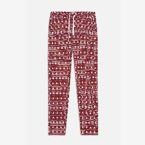 Enjoy 23 Off Enorsia Womens Red Fair Isle Print Trousers Size 14