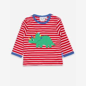 Organic Triceratops Applique LongSleeved TShirt  56y  116cm