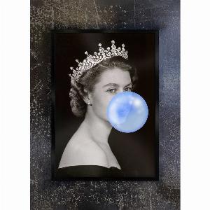 Blue Bubblegum Queen Framed 50x70cm Print