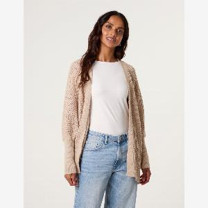 Get 52 Discount on Textured Cardigan in Beige  Size One