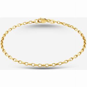 35 Off 9ct Yellow Gold Oval Belcher Chain Bracelet 75in