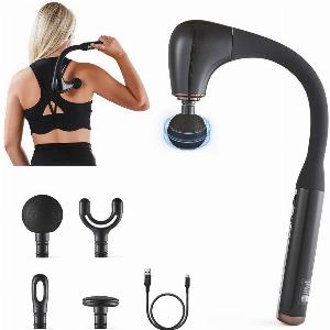 Deep Tissue Back  Neck Percussion Massager With Curved Handle