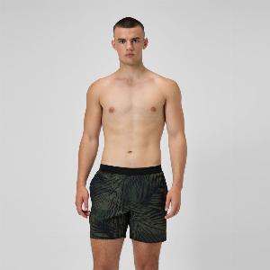 50 Rabatt auf Herren Badeshorts in Grün mit Lookout Druck 40 cm