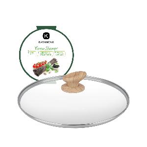 Coperchio 28 cm in vetro Black Stone