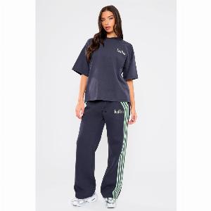 Enjoy 57 Discount on Kaiia Navy  Jade Green Wide Leg Joggers