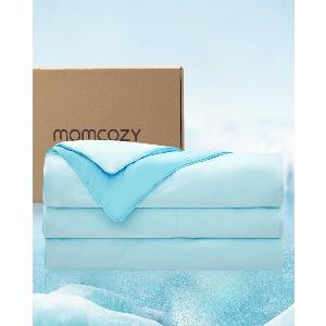 Couverture rafraîchissante soyeuse  Couleur Refroidissement Bleu foncé clair  TAMAÑO Twin  Twin XL 68x90