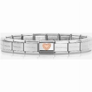 Enjoy 60 Discount on Nomination CLASSIC Rose Gold Vintage Heart Bracelet 43010419