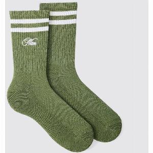 Risparmia il 63 su calze sportive ricamate MAN colore verde