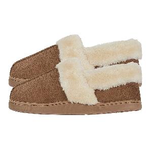 Jo Joe Edale Faux Suede SlipOn With Sherpa Fur Lining Size 3 Cognac