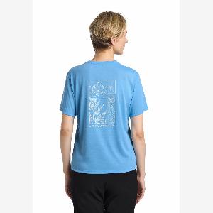 Jack Wolfskin Vonnan Graphic TShirt Women Funktionsshirt Damen L blue EXPLORE mid blue