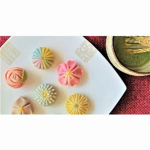 Traditional Japanese sweets  Matcha making tablestyle