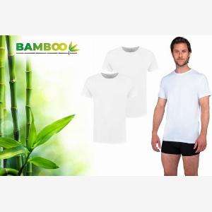 Bambus TShirts für Männer Rundhalsausschnitt 2 Stück in Weiß jetzt nur 329  88  Rabatt