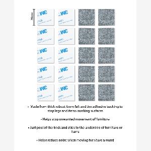 35 Off 20 SelfAdhesive 28mm Square Felt Pads for Chair Leg Protection