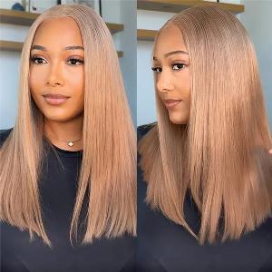 Get 49% Off Megalook 6x5 Glueless Straight Wig in Milk Tea Brown