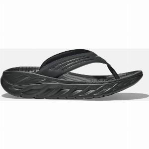HOKA Mens Ora Recovery Flip in BlackDark Gull Grey Size 125