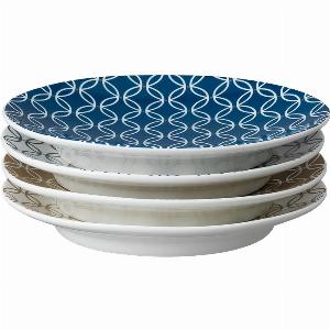 Modern Deco Small Plates  Set Of 4