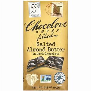 Chocolove Salted Almond Butter in Dark Chocolate 55 Kakao 90 g 32 oz