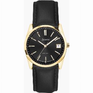 Get 20 Discount on Accurist Everyday Womens Watch Gold Case Black Strap